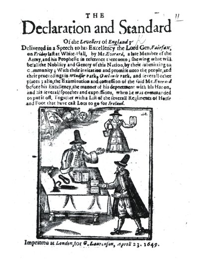 The Declaration and Standard of the Levellers, April 23 1649 by English School